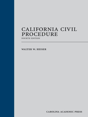 cover image of California Civil Procedure